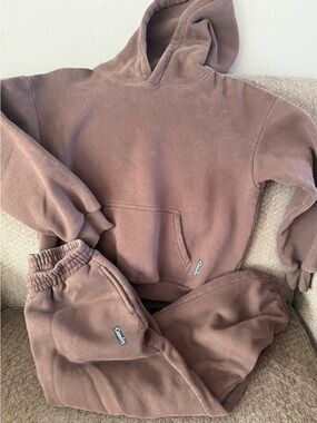 Comfort Colors Kids Brown Hoodie & Sweatpants Matching Set